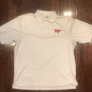 Virginia tech polo - under armor - white - large